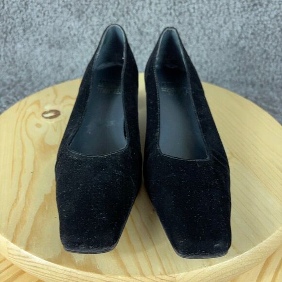 Mootsies Tootsies Beauty Kitten Heel Pumps Womens Size 8 Velvet Square Toe Shoes - Picture 3 of 10